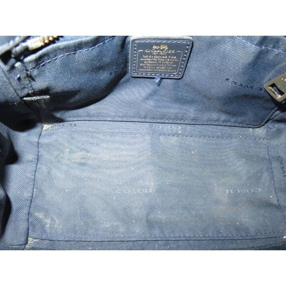 Coach Swagger 20 Navy Pebble Leather Satchel Crossbody Handbag Satchel 6.5 X 8 - Picture 10 of 14